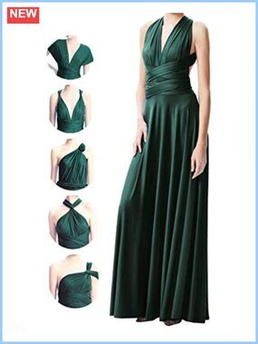Convertible Infinity Wrap Maxi Dress One Size Bridesmaid Formal